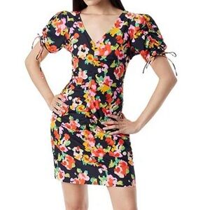 NWT Circus By Sam Edelman Cotton Ruched Bodycon Floral Mini Dress